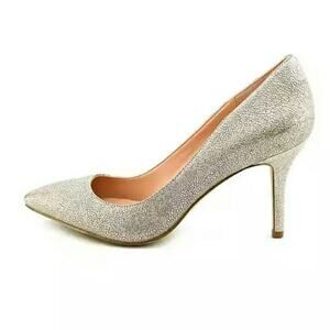 Enzo Angiolini Call Me gold leather grainy pumps heels sz 9M